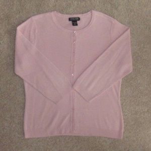 New York & Company Dusty Rose Button Up Cardigan